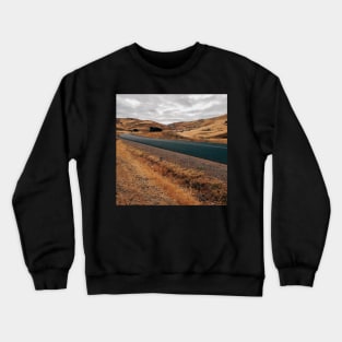 Road Through Barren Countryside Crewneck Sweatshirt